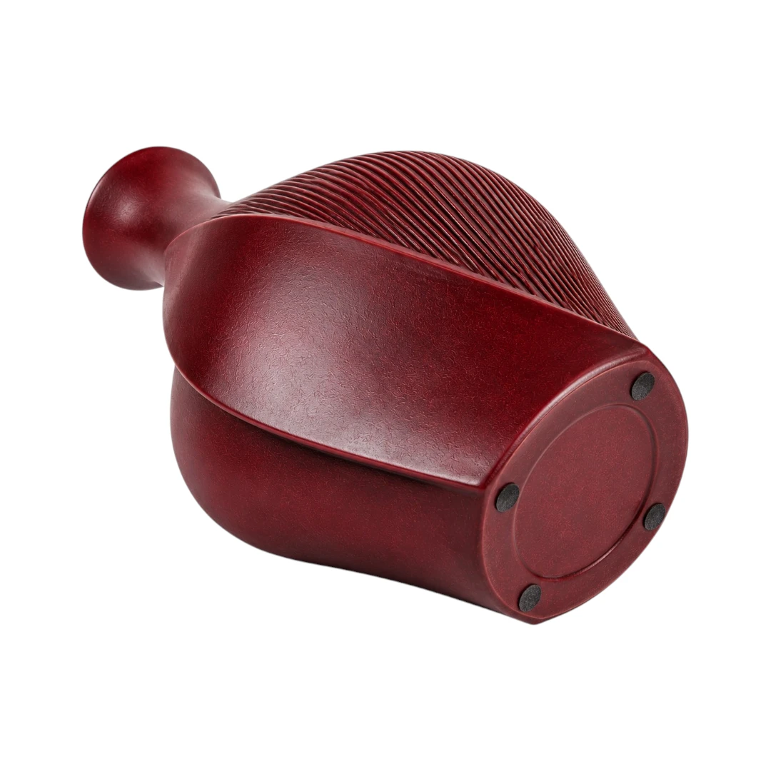 Qazira Burgundy Sculptural Ceramic Vase - Modern Decorative Vase