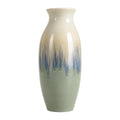 Qazira Reactive Glaze Ceramic Vase - Sage Green & Blue Ombre Decorative Flower Vase